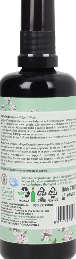 Acqua di Timo Biodinamica, 100 ml