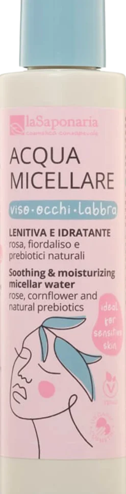Acqua Micellare Rosa, Fiordaliso e Prebiotici, 200 ml