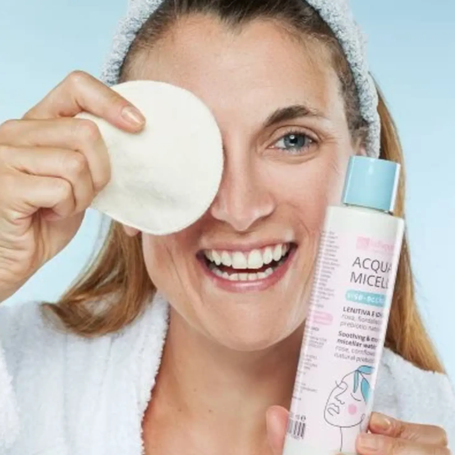 Acqua Micellare Rosa, Fiordaliso e Prebiotici, 200 ml