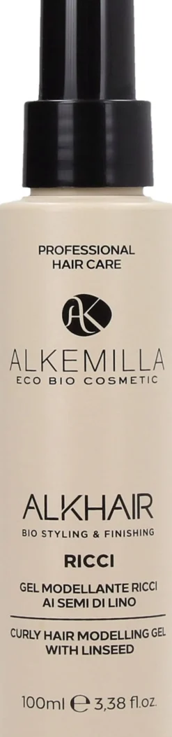 ALKHAIR Gel Modellante ai Semi di Lino Capelli Ricci, 100 ml