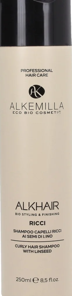 ALKHAIR Shampoo Capelli Ricci ai Semi di Lino, 250 ml