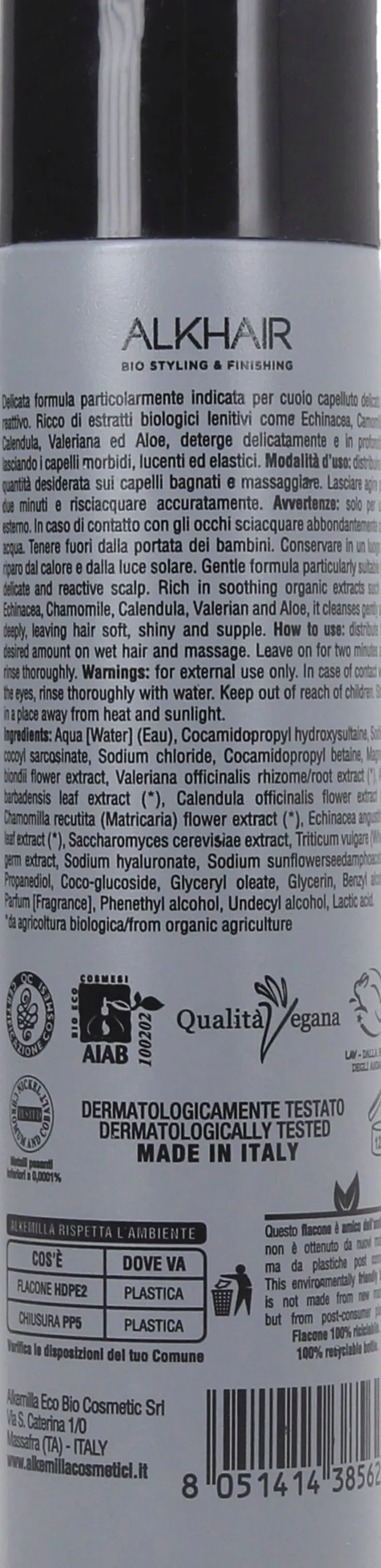 ALKHAIR Shampoo Lenitivo, 250 ml