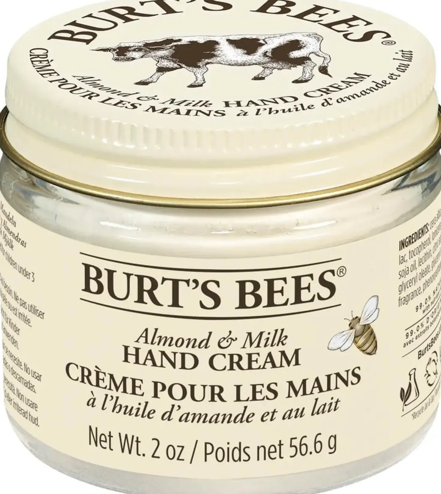 Almond Milk Beeswax Hand Cream, 57 g