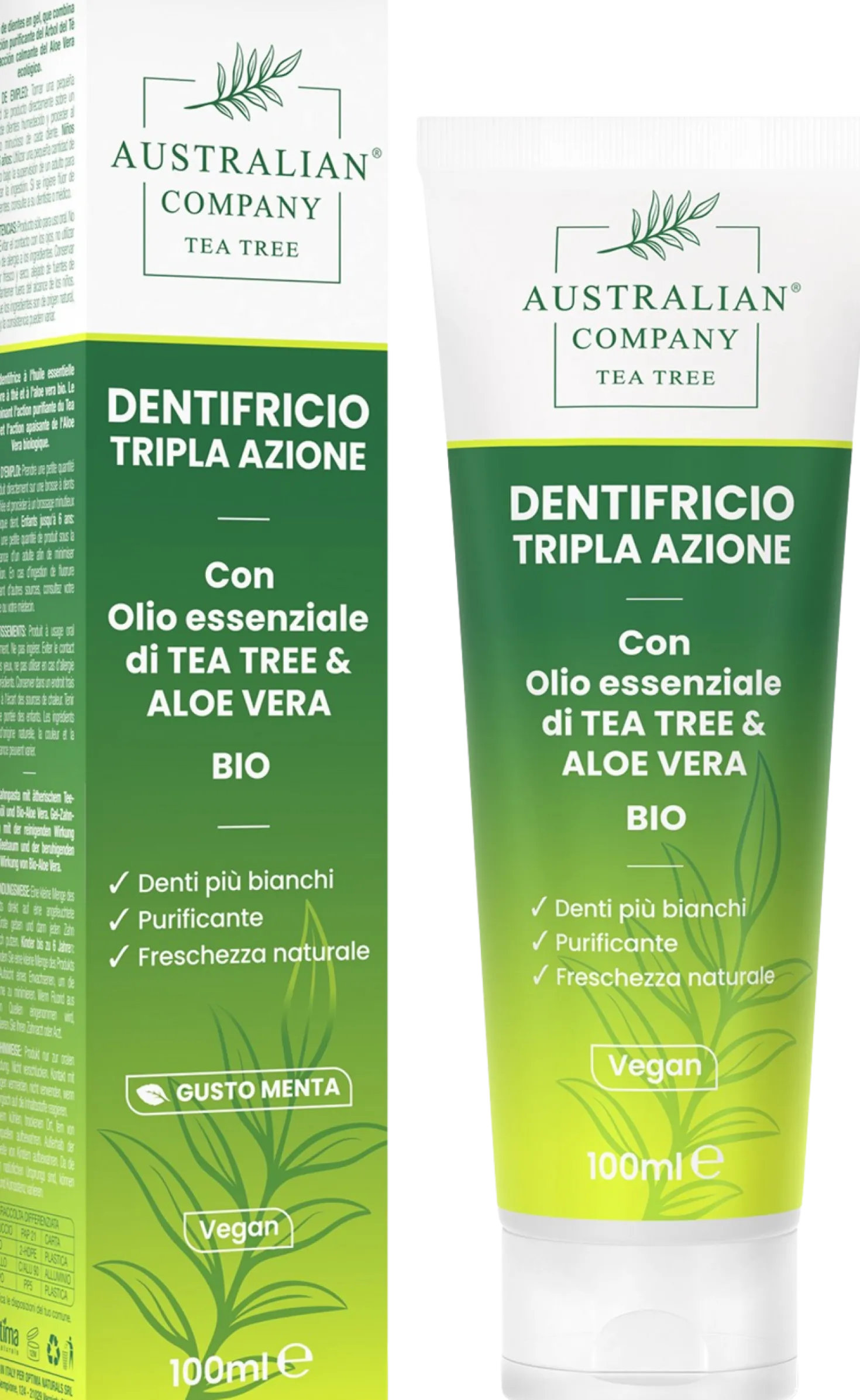 Australian Company Dentifricio Tripla Azione, 100 ml