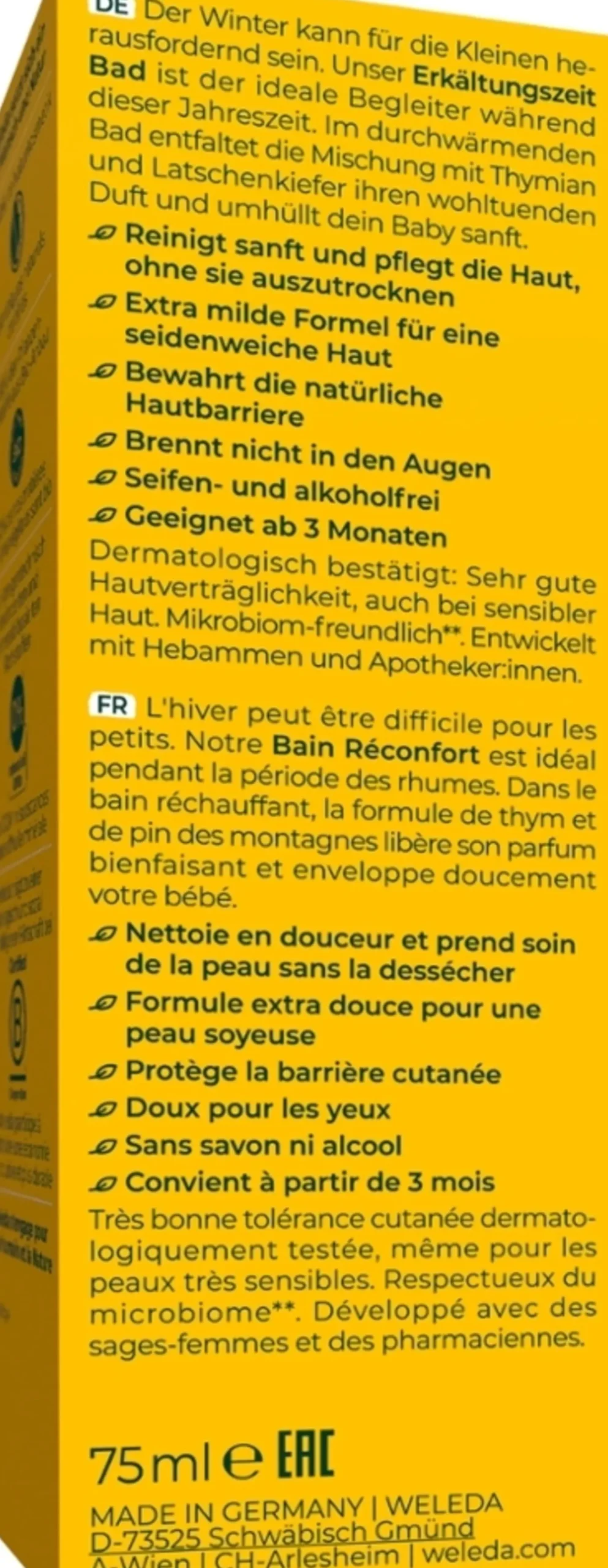 baby - Additivo per il Bagno alla Calendula e Timo Bio, 75 ml