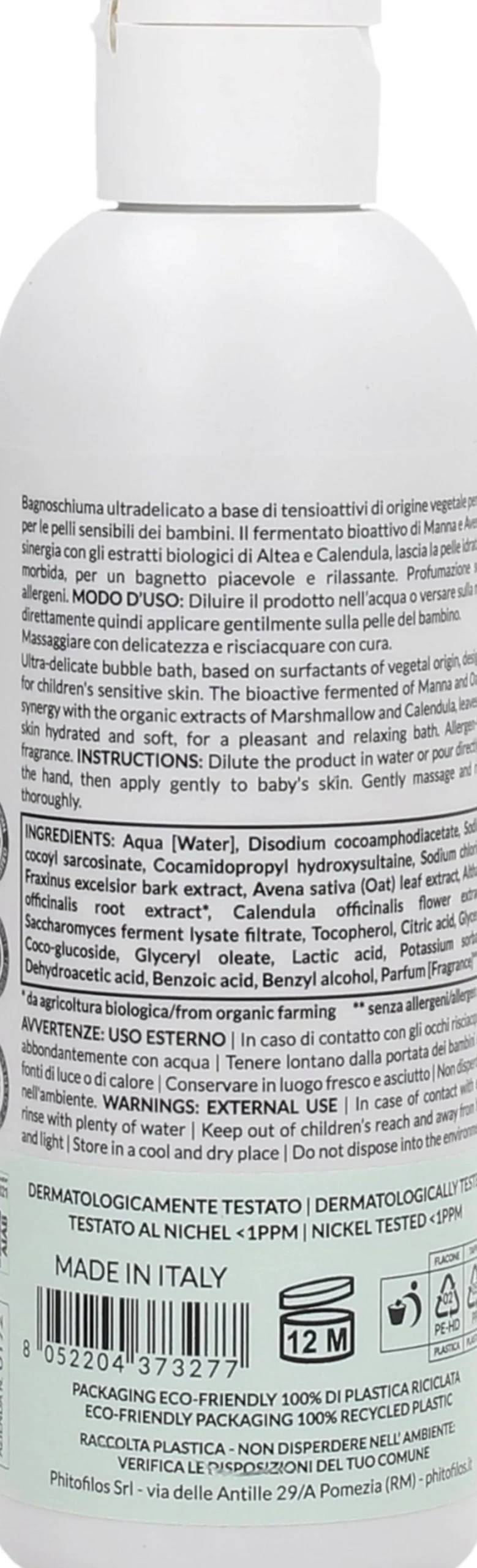 Baby Bagnoschiuma con Manna e Avena, 200 ml