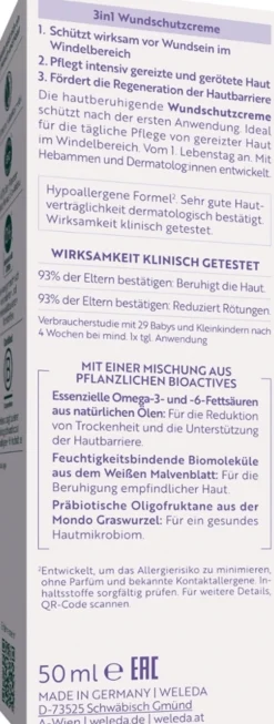 baby MED - Crema Cambio Pannolino 3 in 1, 50 ml