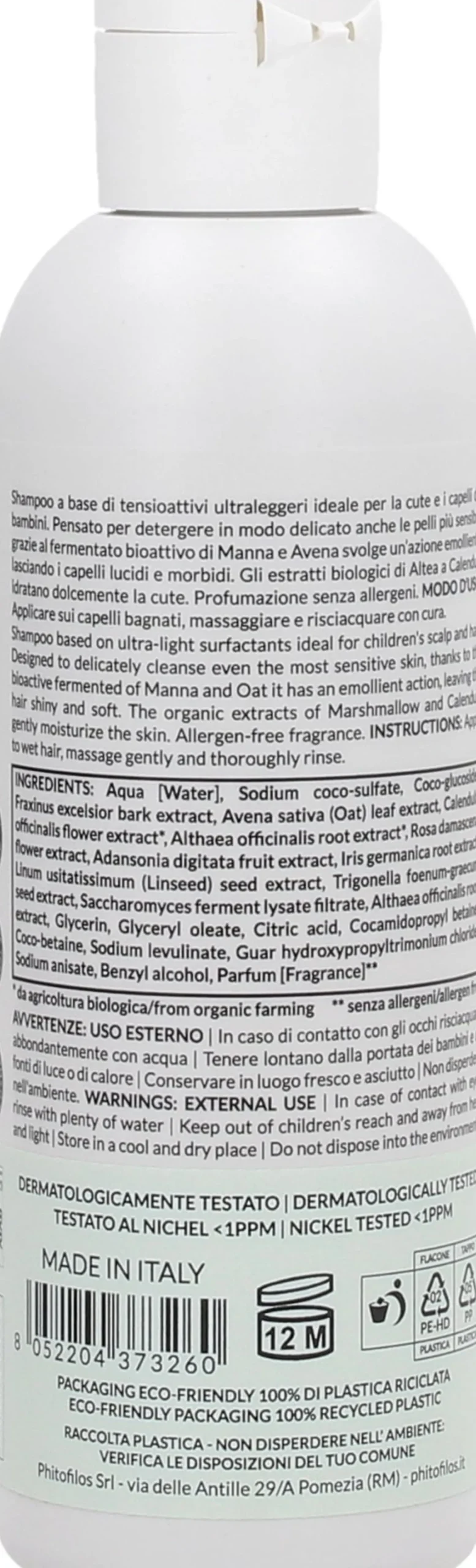 Baby Shampoo con Manna e Avena, 200 ml