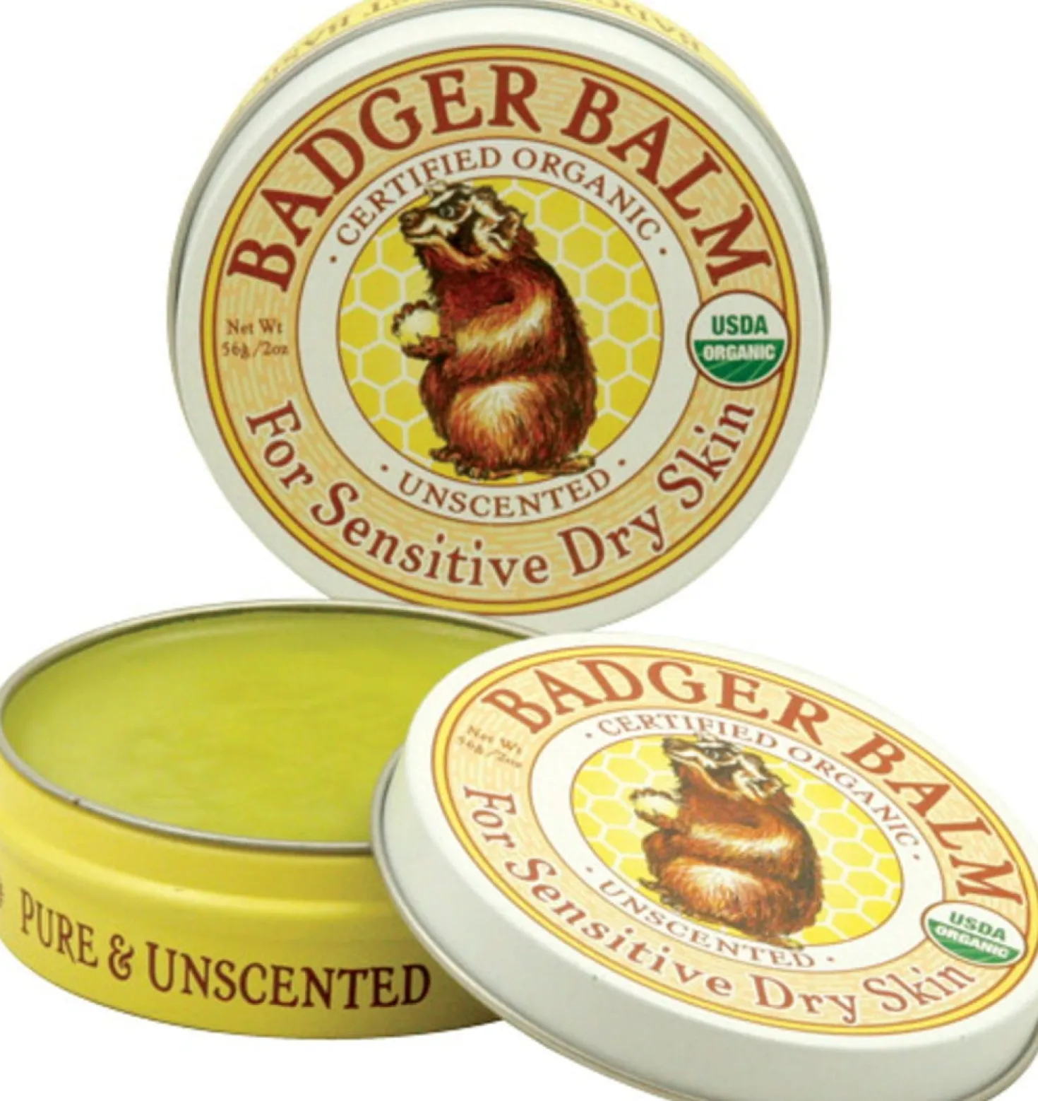 Badger Balm Unscented, 56 g
