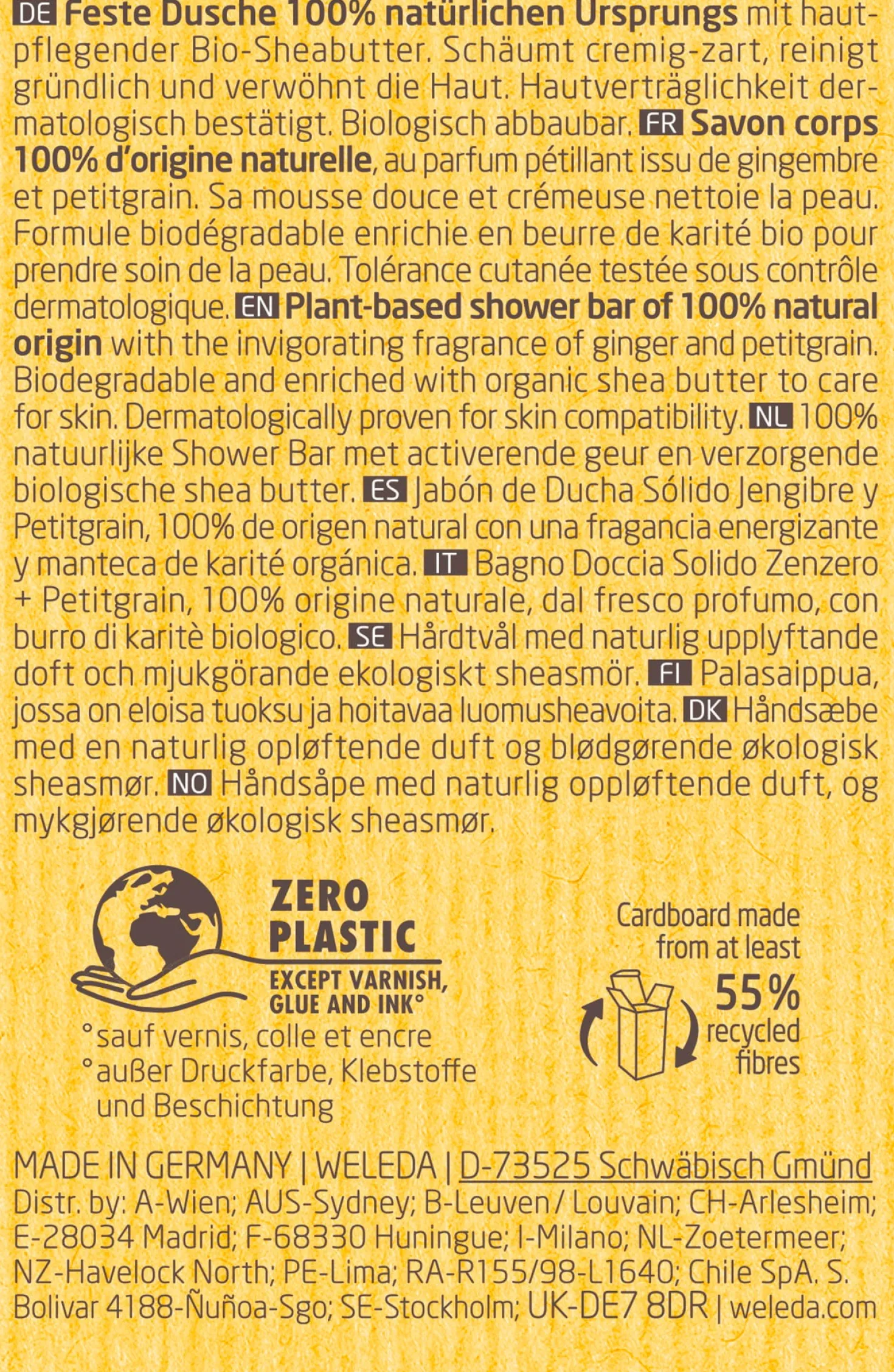 Bagno Doccia Solido Zenzero e Petitgrain, 75 g