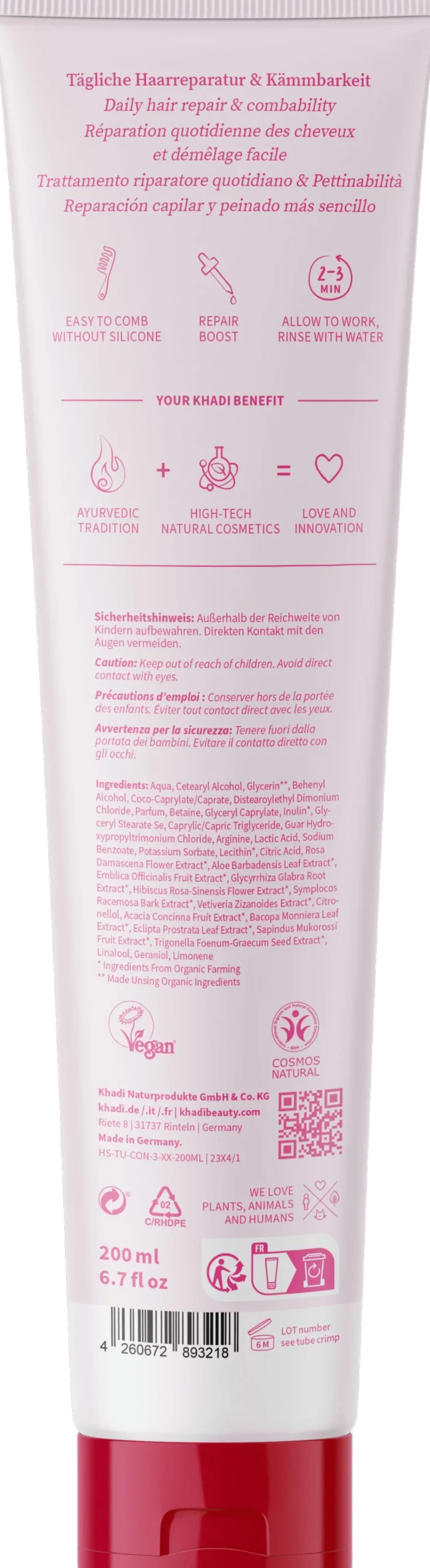 Balsamo Ayurvedico per Capelli - Repair Rose Revolution, 200 ml