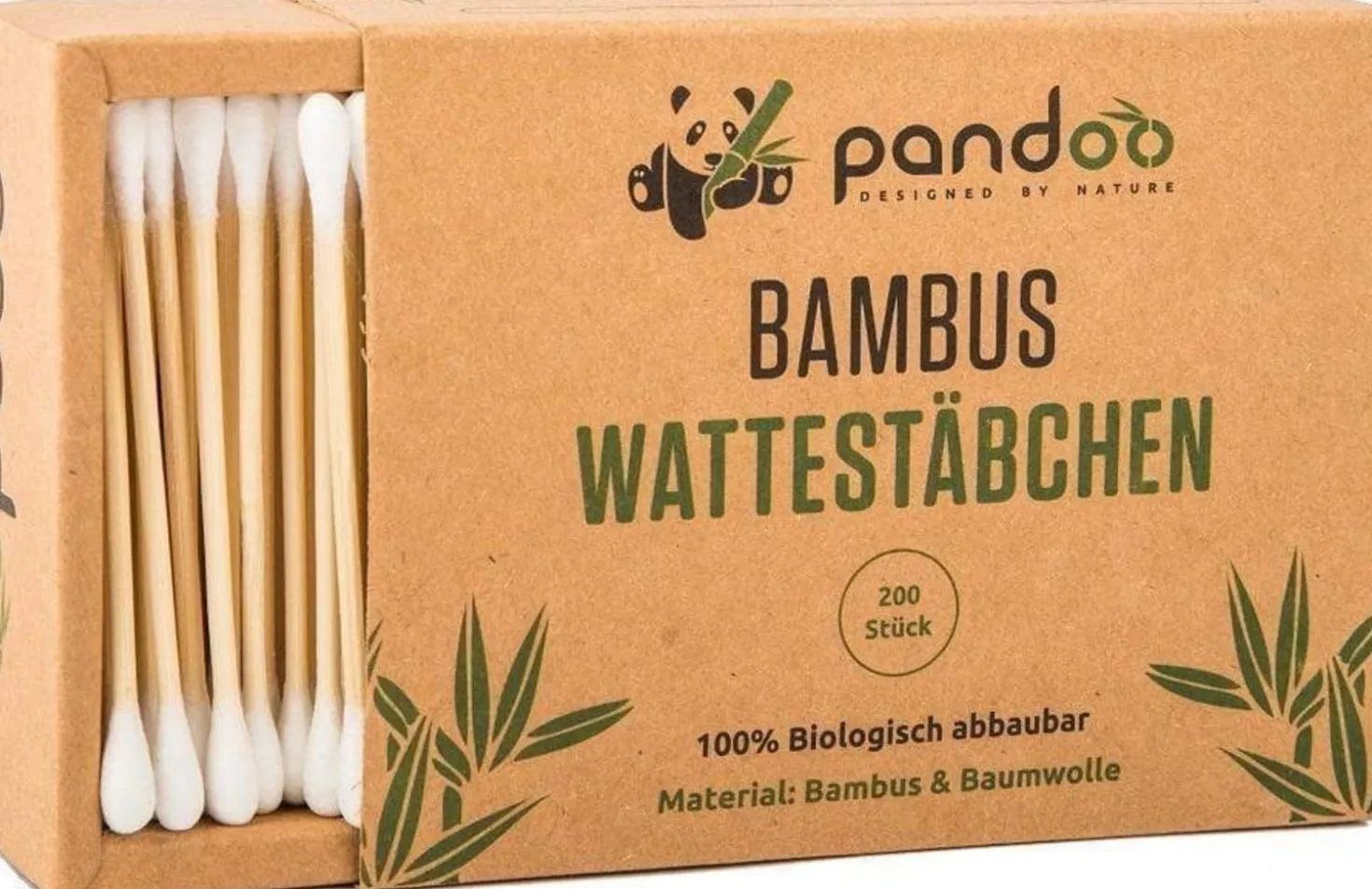 Bastoncini in Cotone Bio e Bambù, 200 pezzi