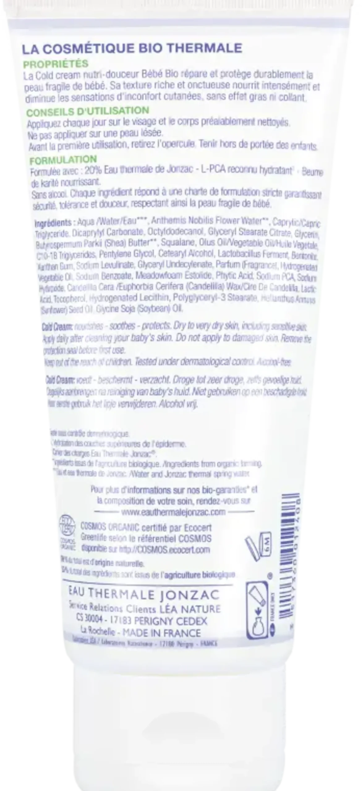 BébéBio Cold Cream, 100 ml