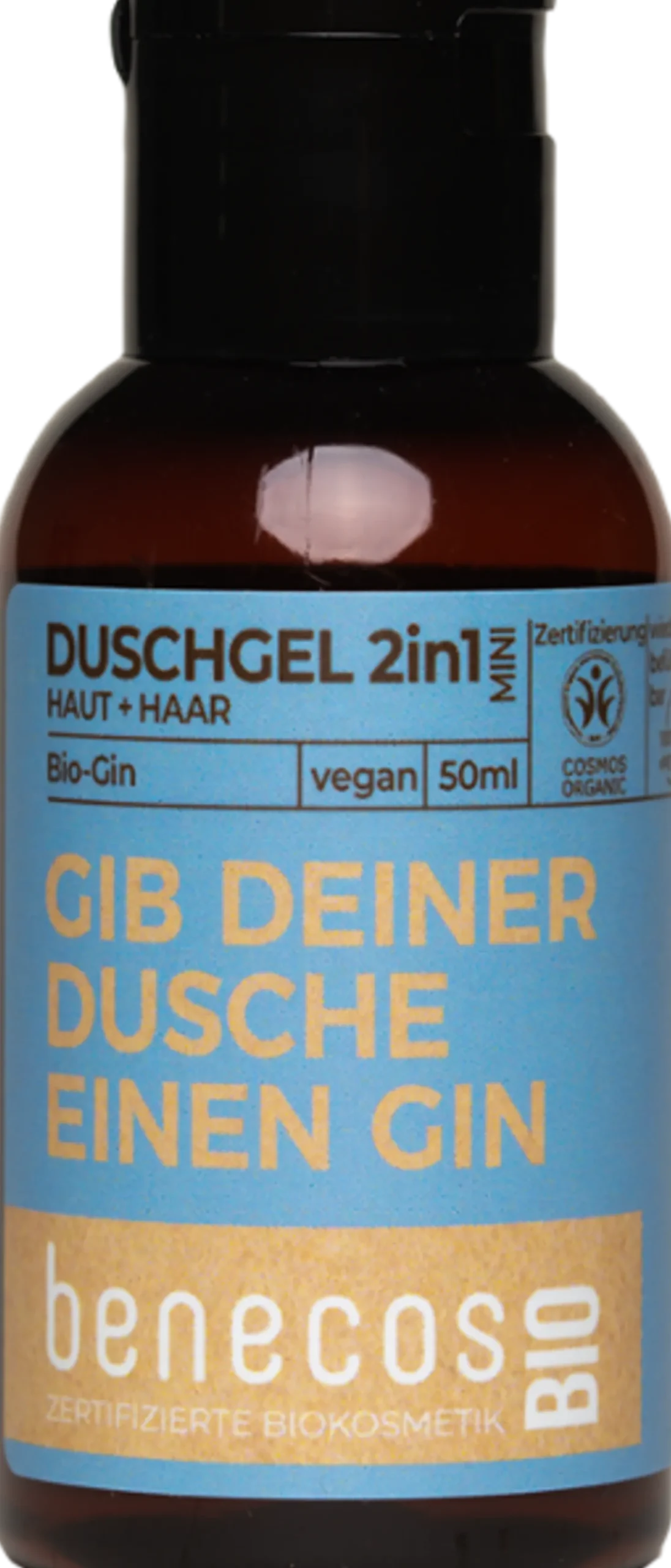 benecosBIO Gel Doccia 2in1 al Gin Bio, 50 ml