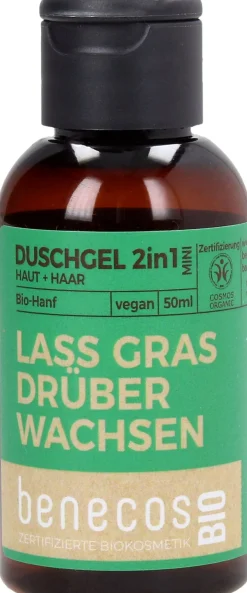 benecosBIO Gel Doccia 2in1 alla Canapa Bio, 50 ml