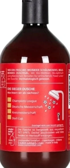 benecosBIO Gel Doccia 2in1 Uomo alla Birra Bio, 500 ml