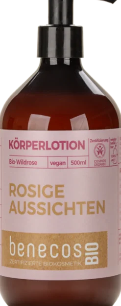 benecosBIO Lozione Corpo alla Rosa Bio, 500 ml