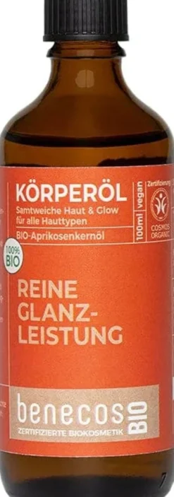 benecosBIO Olio Corpo al Nocciolo di Albicocca Bio, 100 ml