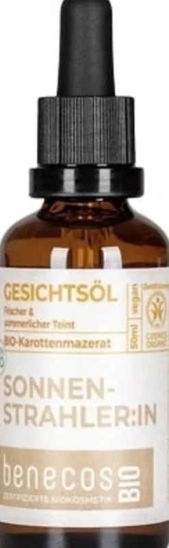benecosBIO Olio Viso al Macerato di Carota Bio, 50 ml