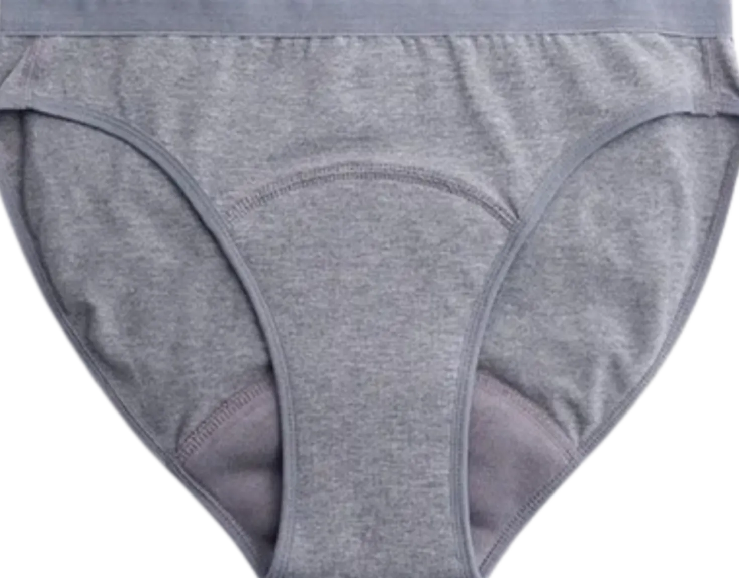 Bikini - Mutandine Mestruali Grigie - Flusso Medio, M