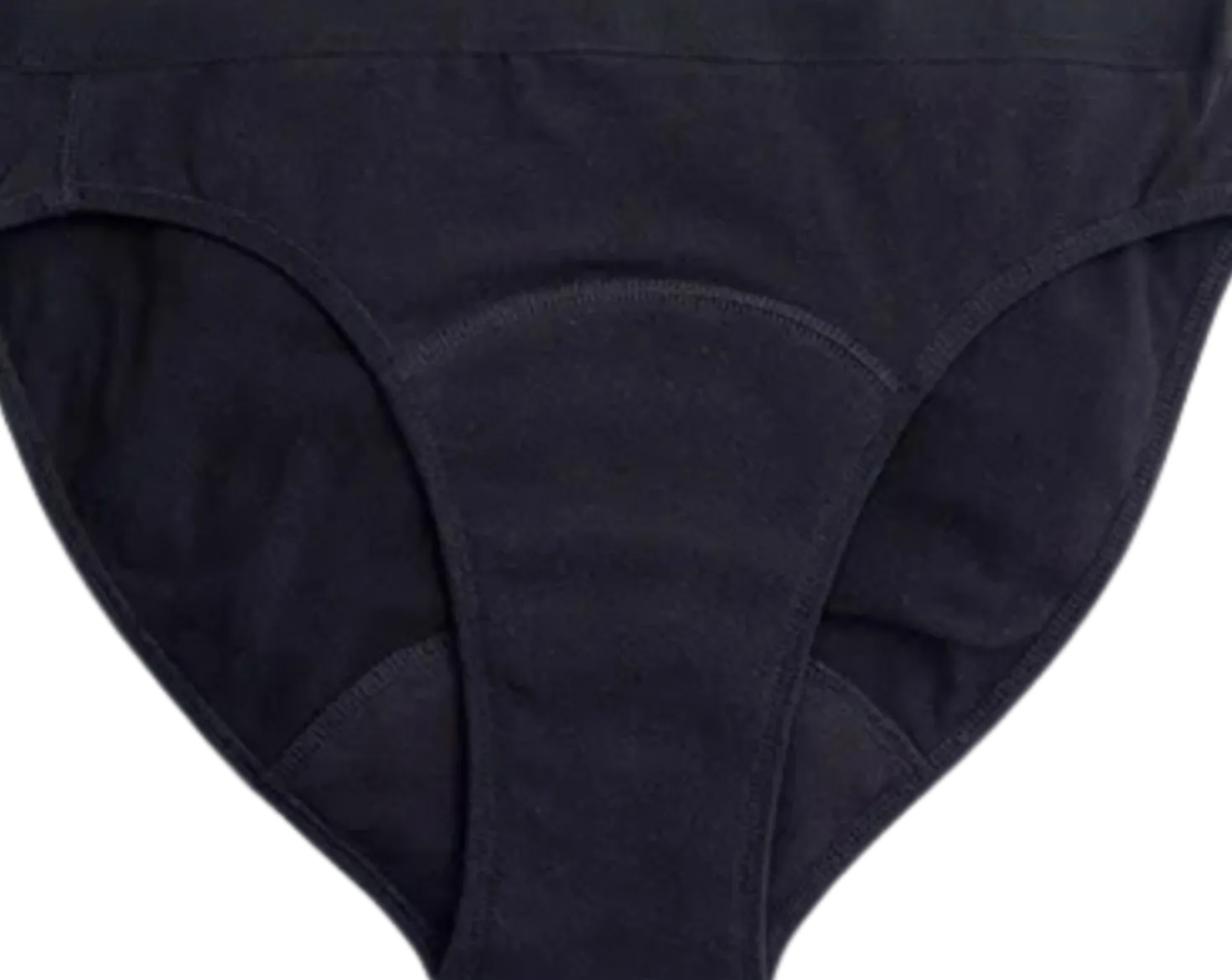 Bikini - Mutandine Mestruali Nere - Flusso Medio, L