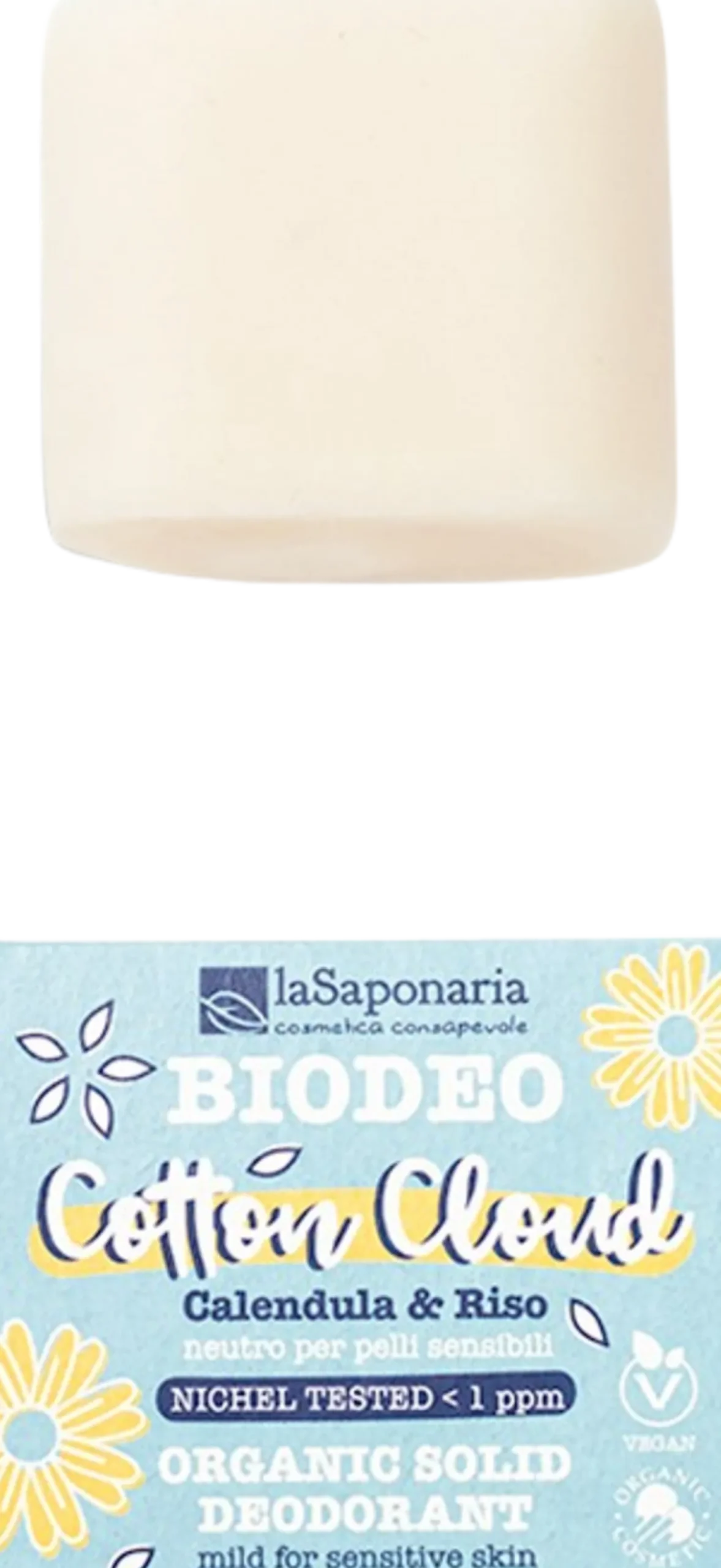BIODEO Deodorante Solido Cotton Cloud, 40 ml