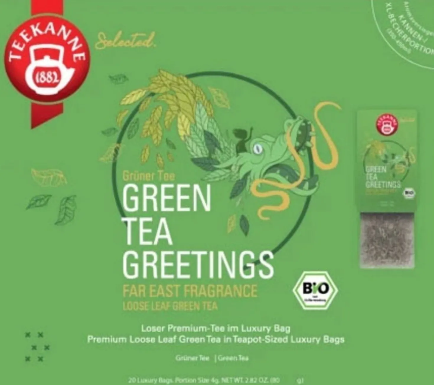 Bio Luxury Bag - Green Tea Greetings, 20 bustine (80 g)