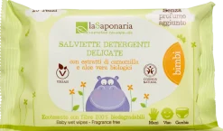 Bio Salviette Detergenti Delicate Umidificate, 20 pezzi
