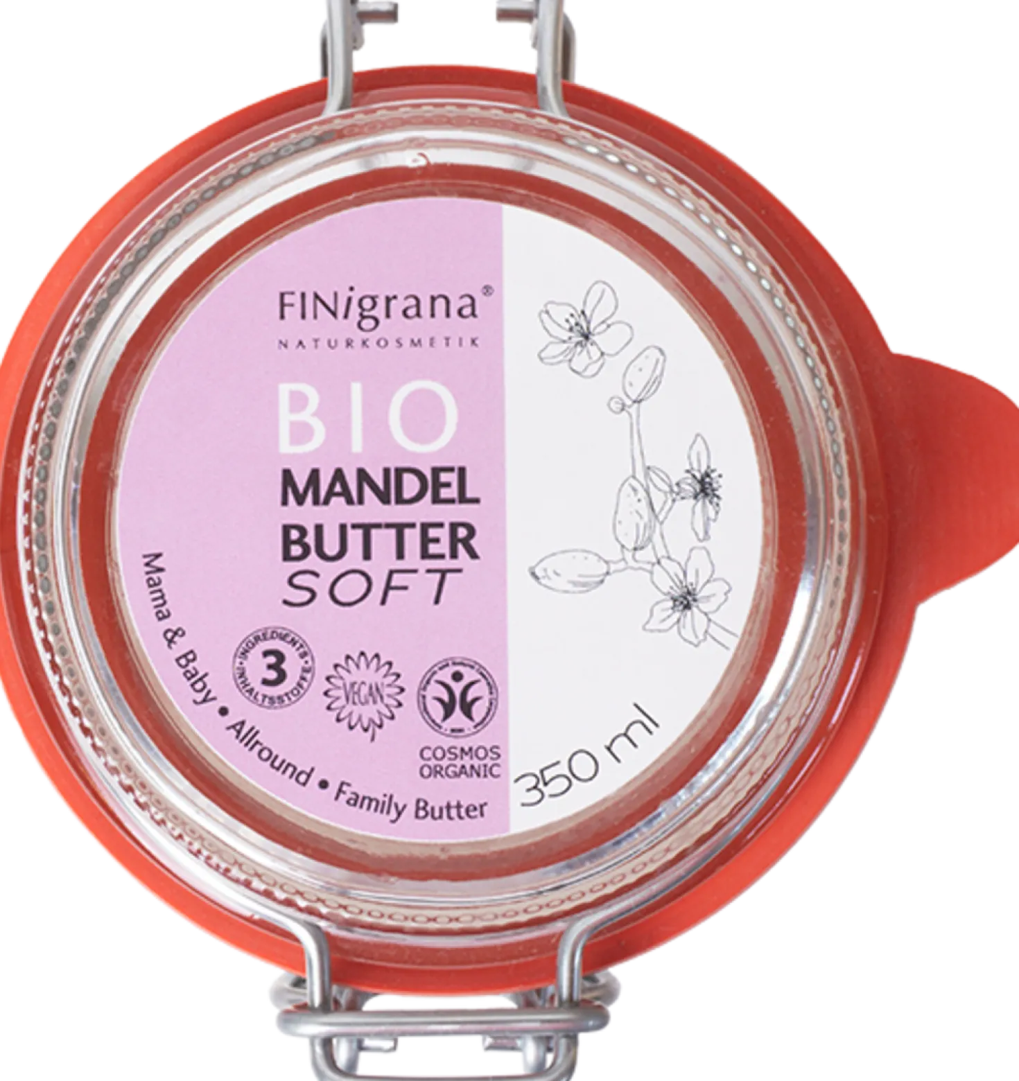 Burro di Mandorle Bio Soft, 350 ml