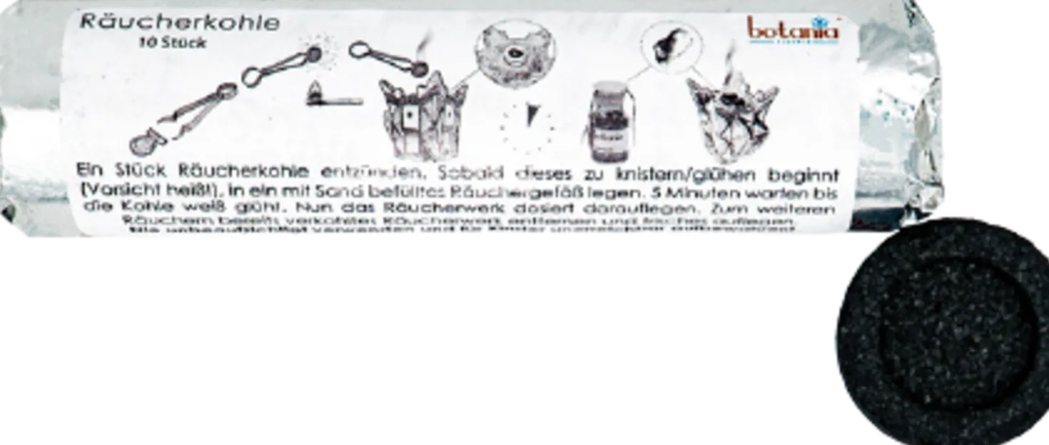 Carboncino per Incenso, 33 mm (10 pezzi)