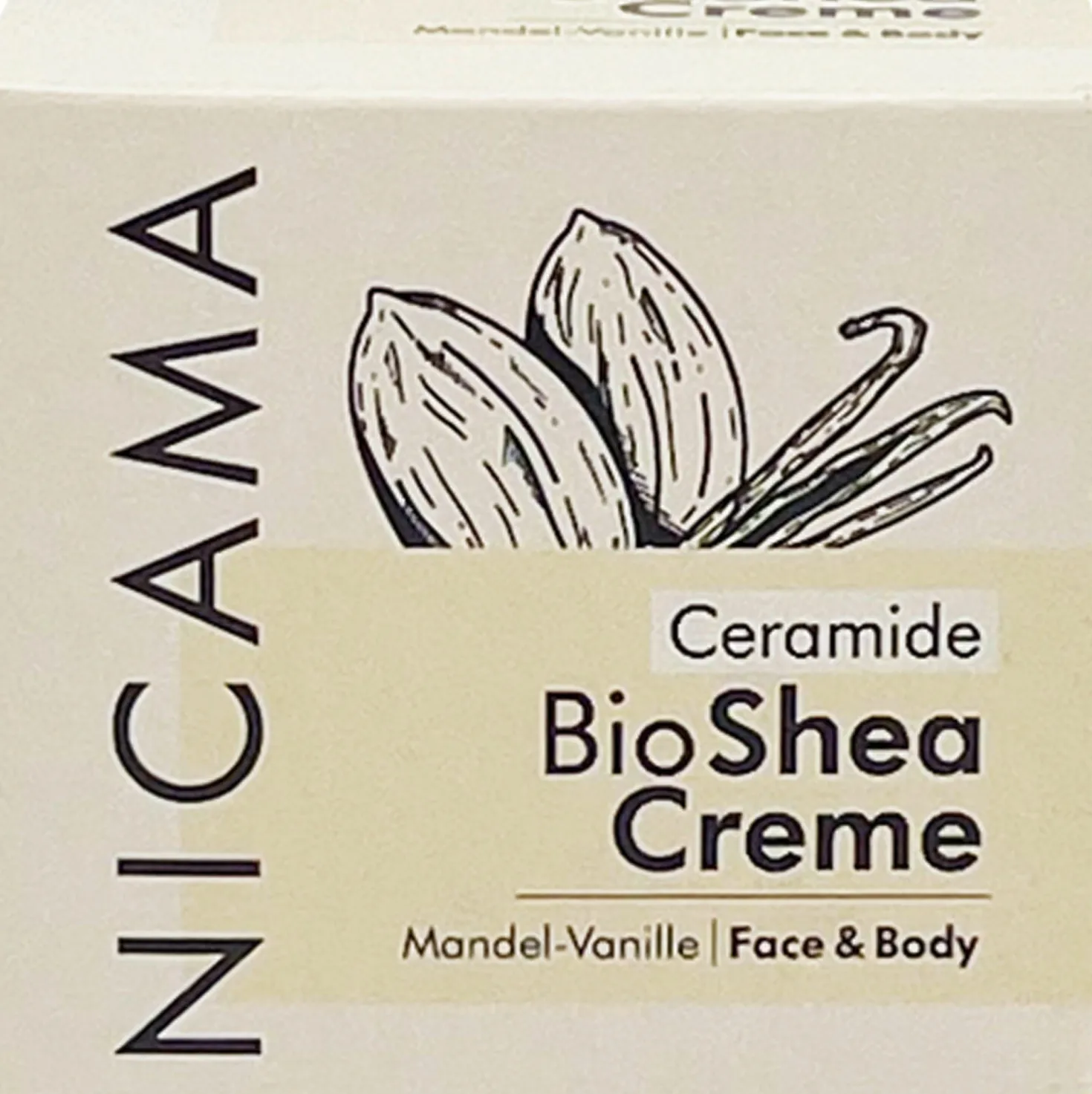 Ceramide - Crema al Burro di Karité Bio, Mandorla e Vaniglia, 50 ml