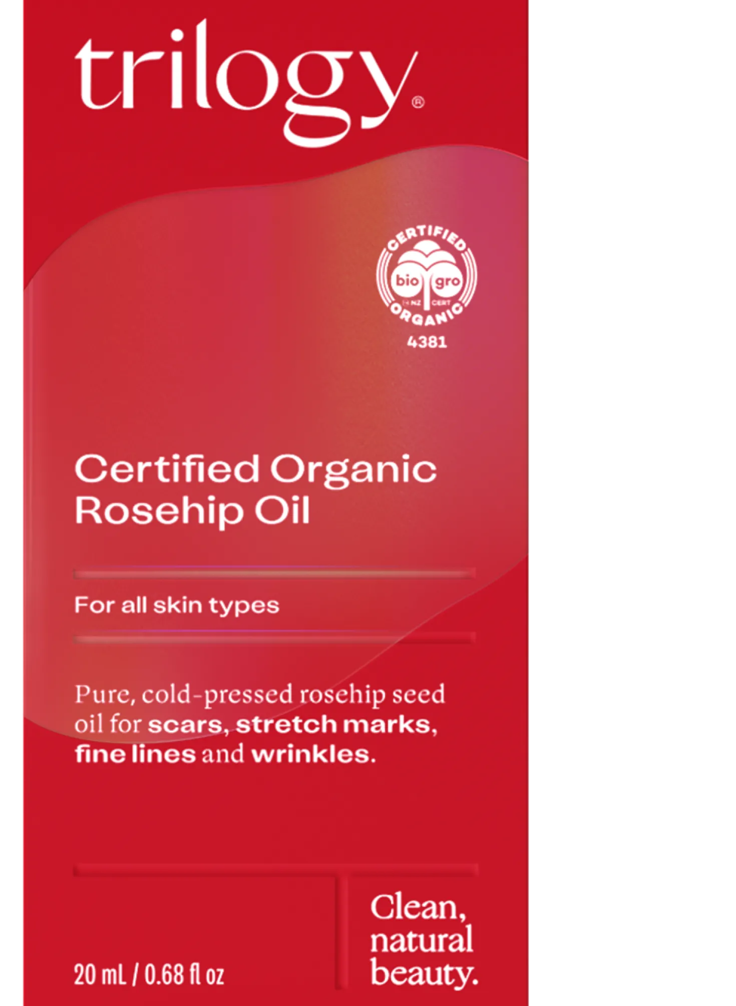 Certified Organic Rosehip Oil, 20 ml