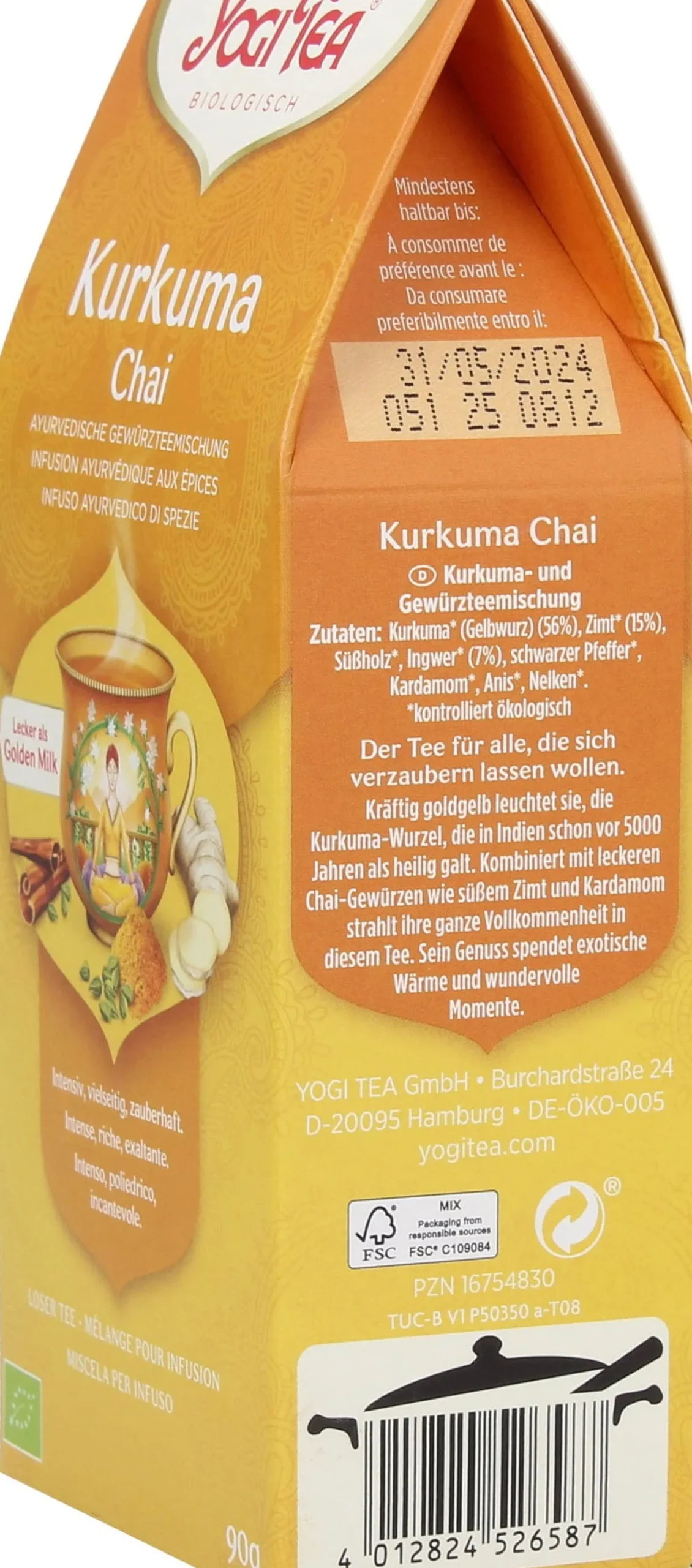 Chai alla Curcuma Bio, 90 g