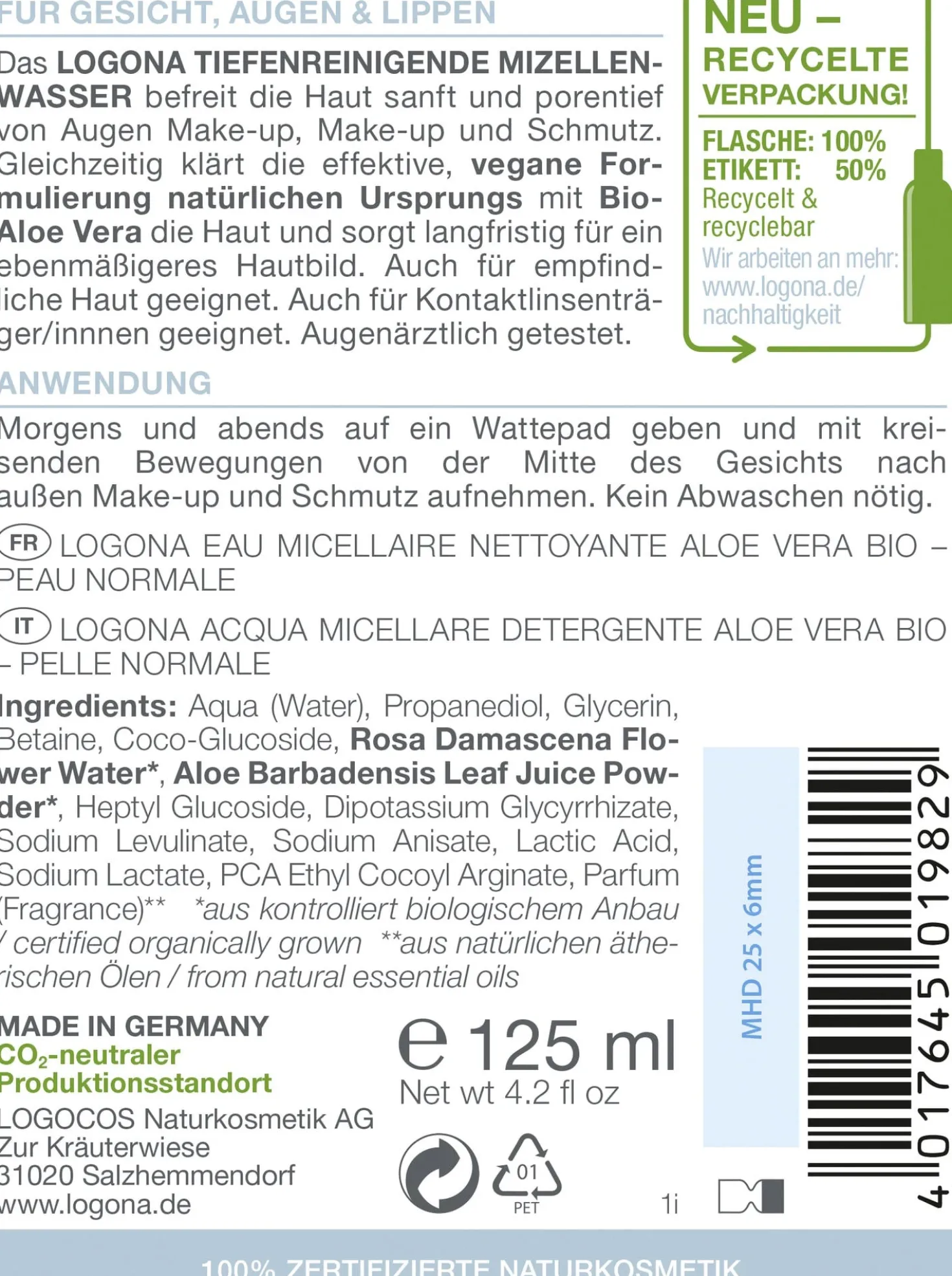 CLASSIC Acqua Micellare, 125 ml