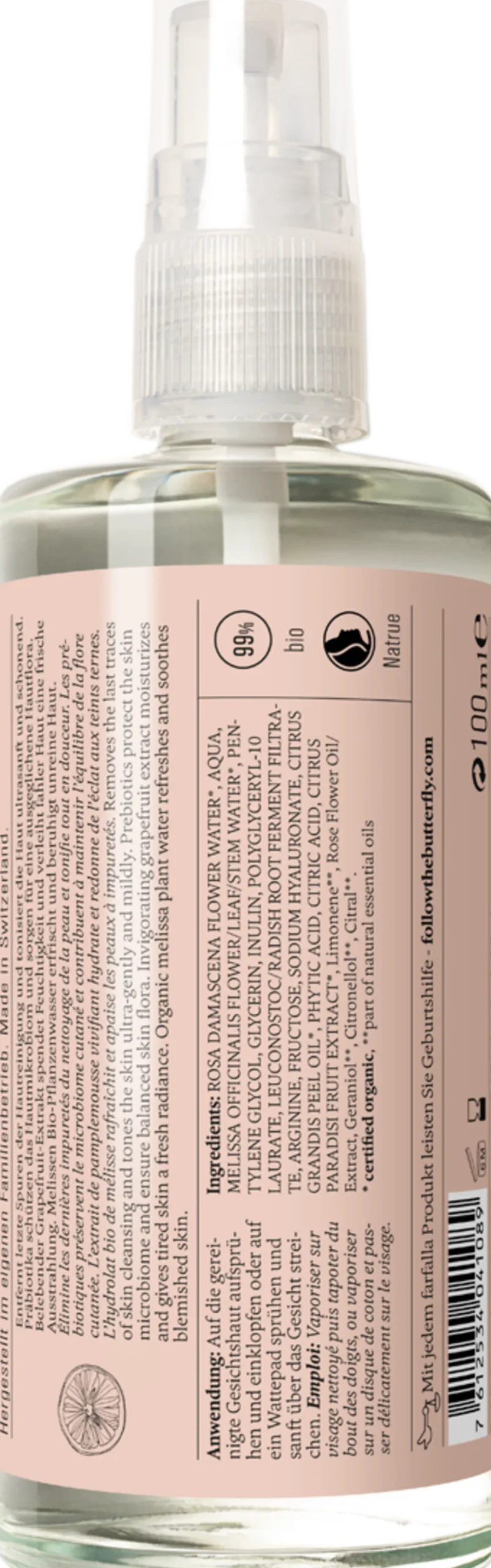 Cleansing Prebio Grapefruit Hyaluron Facial Tonic, 100 ml
