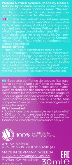Clear & Pure Skin Serum Booster Drops, 30 ml