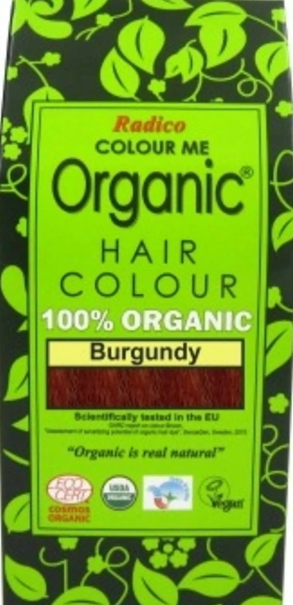 Colorante Vegetale per Capelli Burgundy, 100 g
