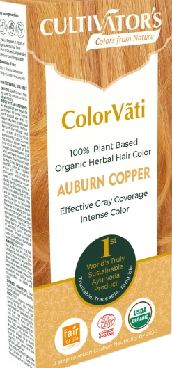 ColorVãti Organic Herbal Hair Color - 05 Auburn Copper, 100 g