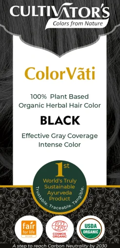 ColorVãti Organic Herbal Hair Color - 17 Black, 100 g