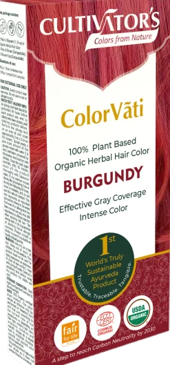 ColorVãti Organic Herbal Hair Color - 12 Burgundy, 100 g