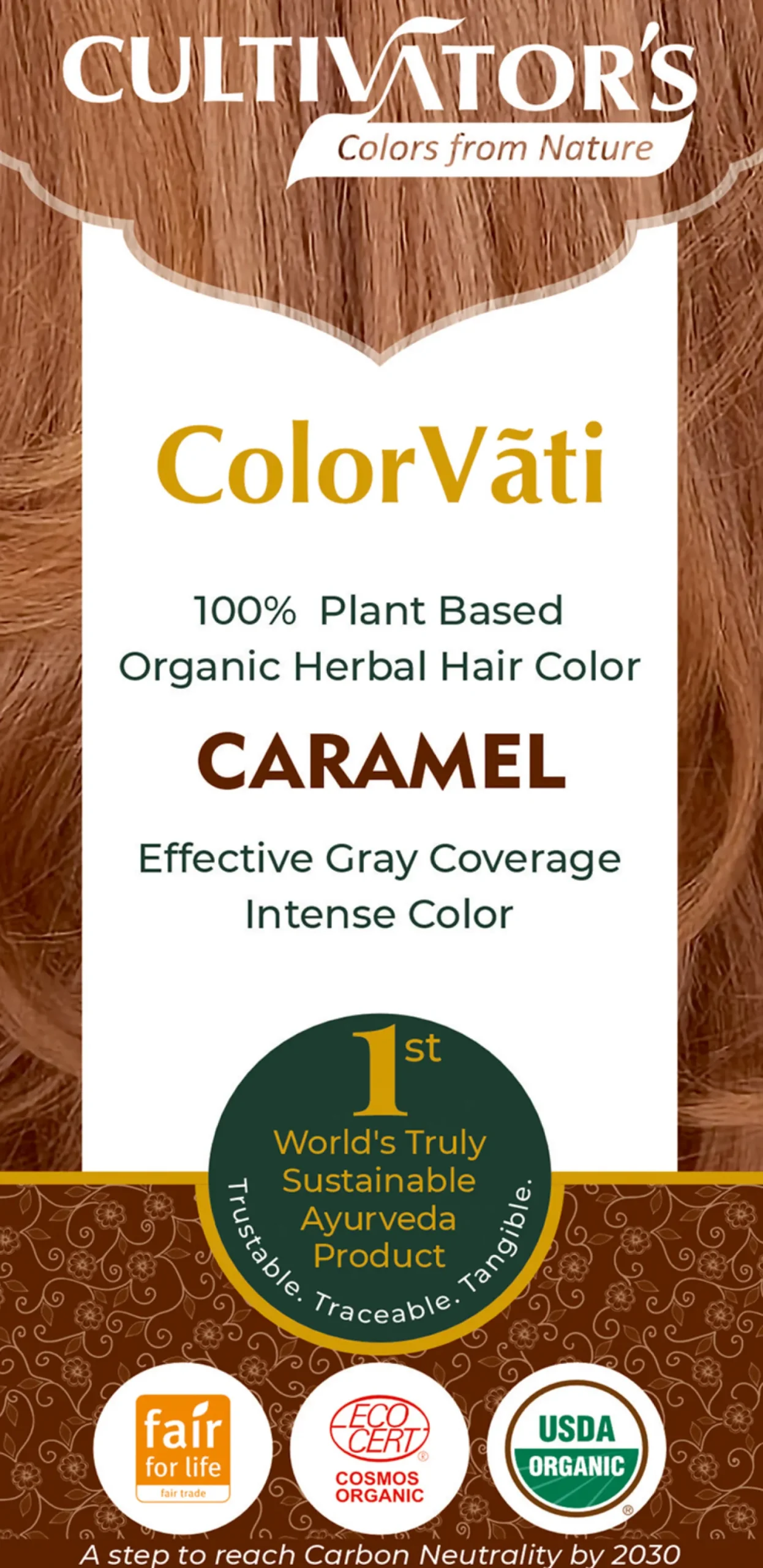 ColorVãti Organic Herbal Hair Color - 09 Caramel, 100 g