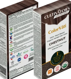 ColorVãti Organic Herbal Hair Color - 15 Chestnut, 100 g