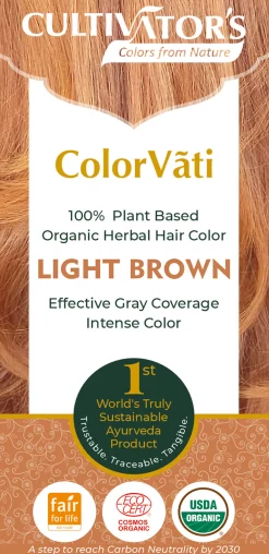 ColorVãti Organic Herbal Hair Color - 06 Light Brown, 100 g