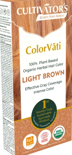 ColorVãti Organic Herbal Hair Color - 06 Light Brown, 100 g