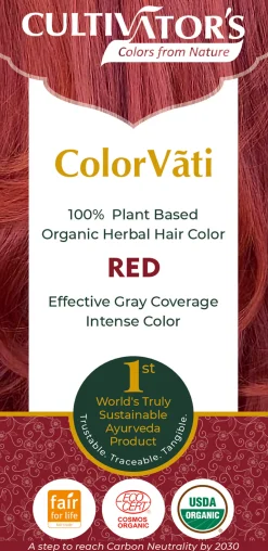 ColorVãti Organic Herbal Hair Color - 10 Red, 100 g