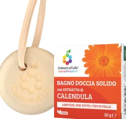 Colours of Life Bagno Doccia Solido alla Calendula, 80 g