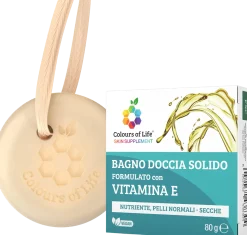 Colours of Life Bagno Doccia Solido alla Vitamina E, 80 g