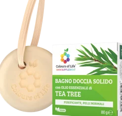 Colours of Life Bagno Doccia Solido al Tea Tree, 80 g