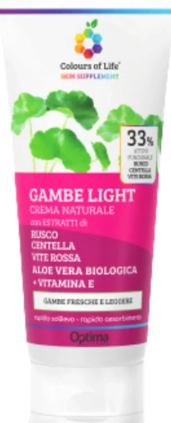 Colours of Life Crema Eudermica Gambe light, 100 ml