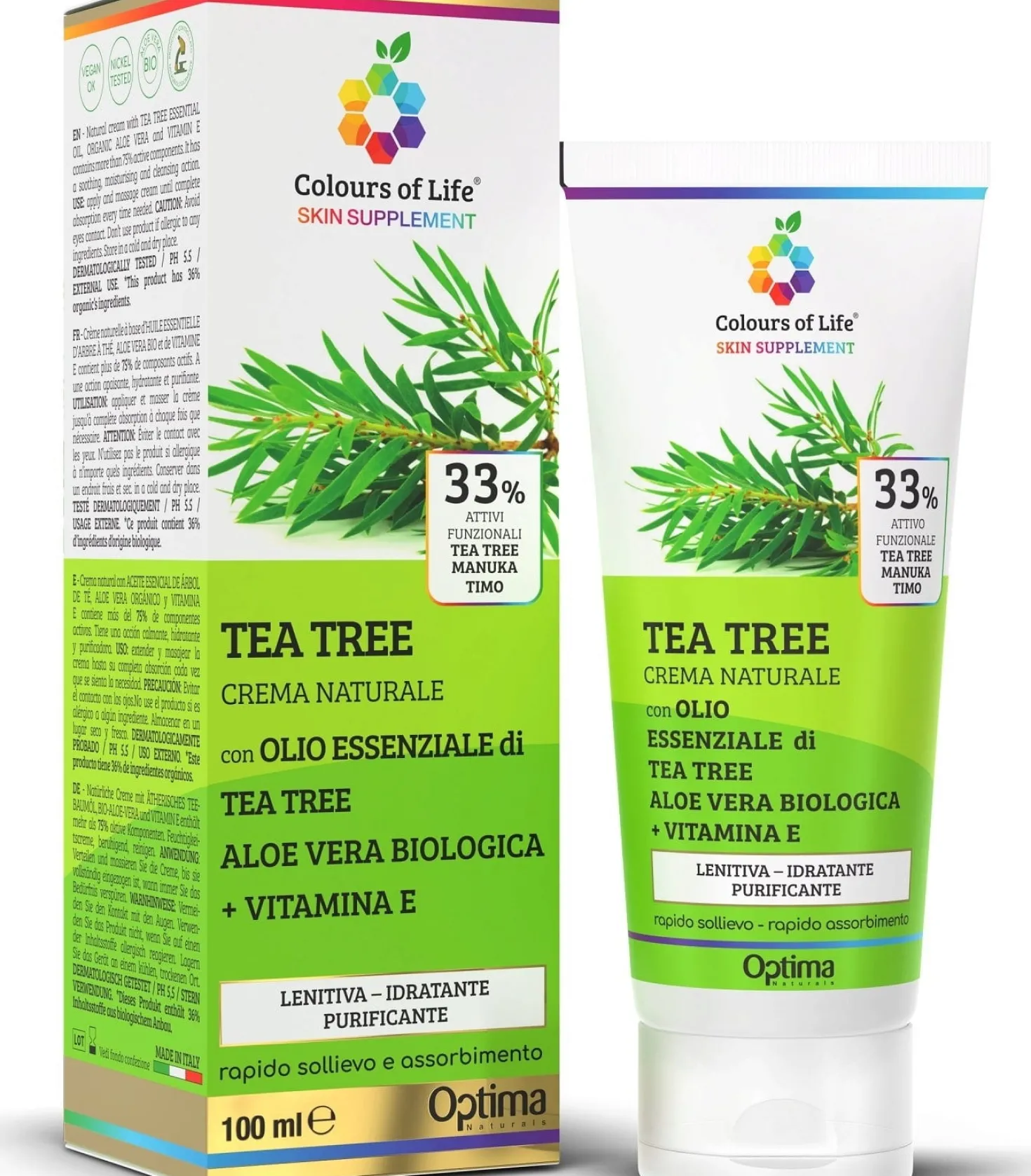 Colours of Life Crema Eudermica Tea Tree, 100 ml